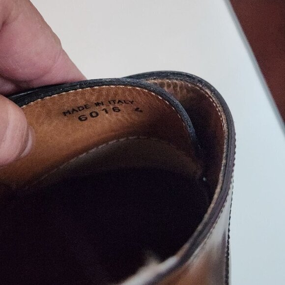 Bass Vintage Black Leather Made In Italy Single Monk Strap Dress Shoes Size 12M - Picture 8 of 9